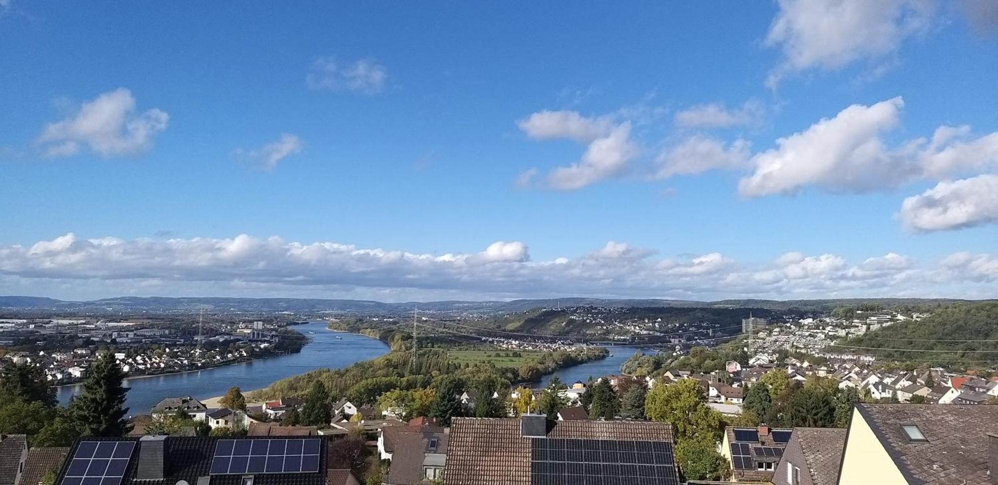 Rheinblick Am Rheinsteig Zur Festung Ehrenbreitstein Mit Balkon Und Sauna Urbar  Bagian luar foto