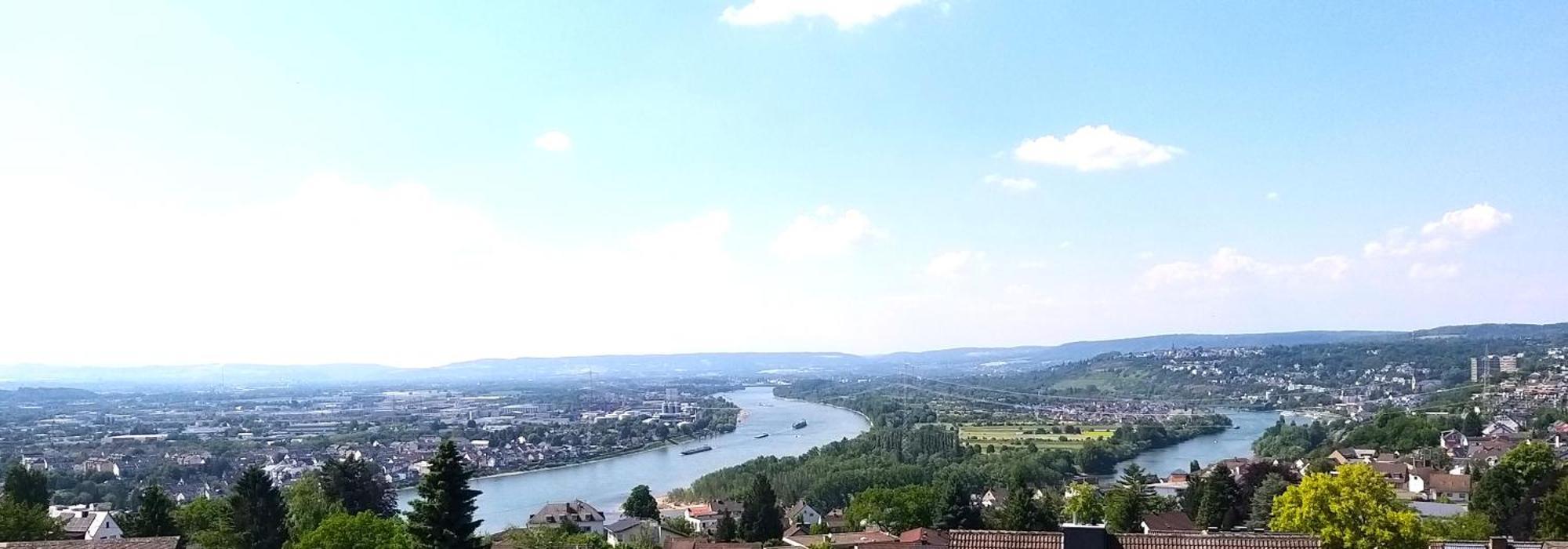 Rheinblick Am Rheinsteig Zur Festung Ehrenbreitstein Mit Balkon Und Sauna Urbar  Bagian luar foto